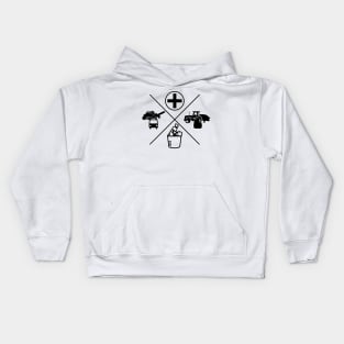 Essential Logo - Black Kids Hoodie